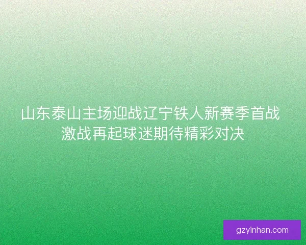 山东泰山主场迎战辽宁铁人新赛季首战 激战再起球迷期待精彩对决